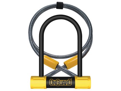 Zámek na kolo OnGuard Bulldog podkova + lanko černá, žlutá