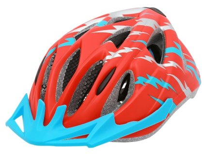 Dětská cyklistická přilba Rock Machine Flash Junior červená S(50-54cm) 2021