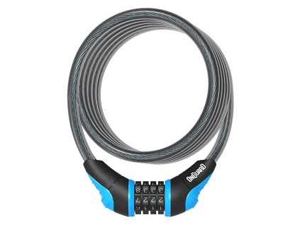 Zámek na kolo OnGuard spirála 1800x10mm kódový modrý modrá