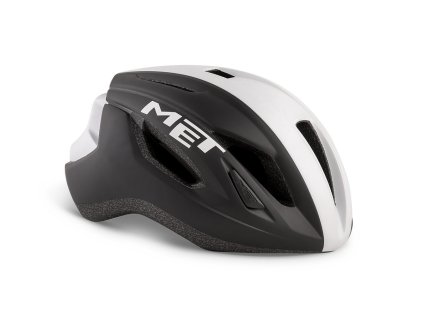 Cyklistická helma MET Strale černá/bílá matná M (56-58 cm) 2021