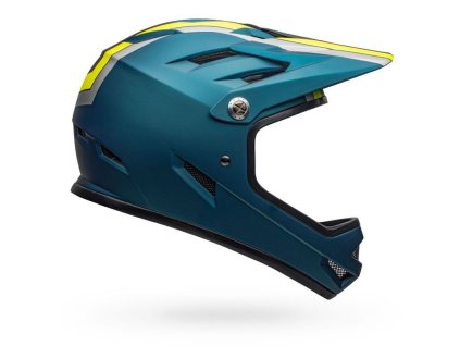 Cyklistická helma Bell Sanction matte blue/hi-viz L 2021