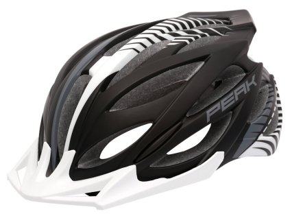 Cyklistická přilba Rock Machine Peak černo/bílá S-M(55-58cm) černá 2021