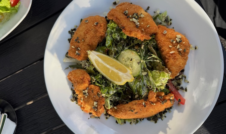 Rakouský Backhendlsalat s kuřecím řízkem