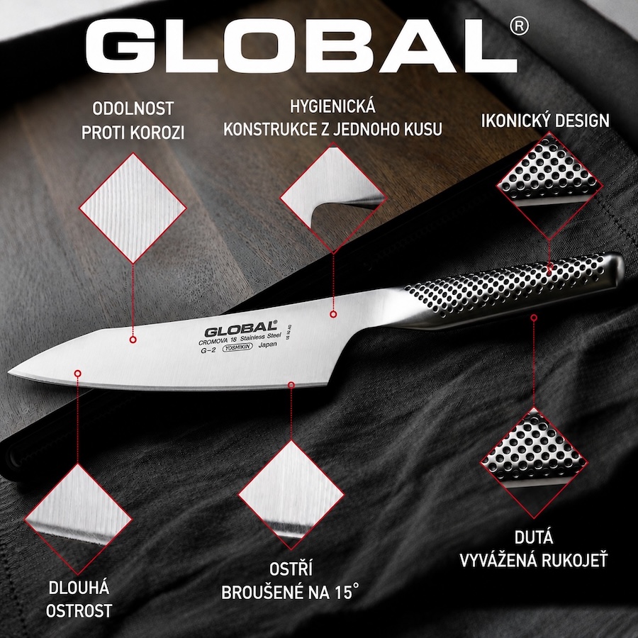 Global G-2 a různé způsoby krájení zeleniny