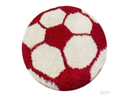 Kusový koberec FUN kruh 6001 Red (Šířka x Délka 100.0cm x 100cm)