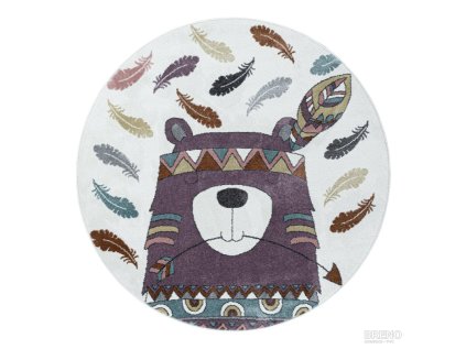 Kusový koberec FUNNY kruh 2104 Violet (Šířka x Délka 160.0cm x 160cm)