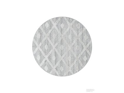 Kusový koberec PISA 4707 Grey kruh (Šířka x Délka 200.0cm x 200cm)