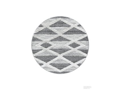 Kusový koberec PISA 4709 Grey kruh (Šířka x Délka 200.0cm x 200cm)