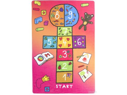 Kusový koberec Skákací panák - pink (Šířka x Délka 140.0cm x 200cm)