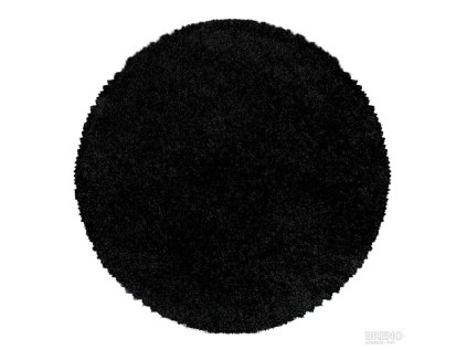 Kusový koberec SYDNEY kruh 3000 Black (Šířka x Délka 200.0cm x 200cm)