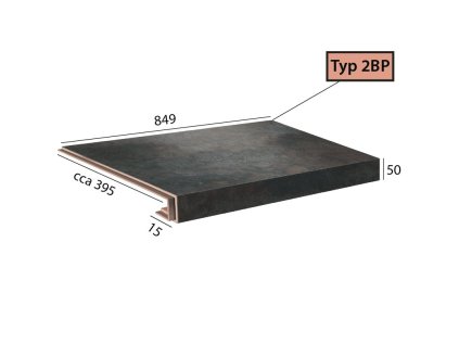 Objectline Step 2BP - 1068 Metallic černý
