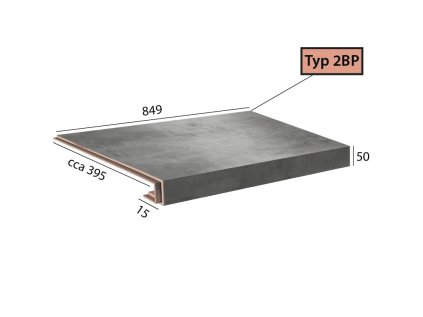 Objectline Step 2BP - 1060 Cement steel