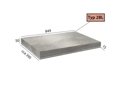 Objectline Step 2BL - 1067 Cement bílý