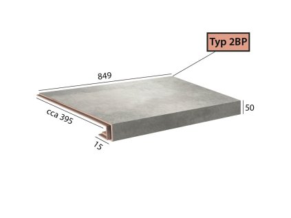 Objectline Step 2BP - 1067 Cement bílý