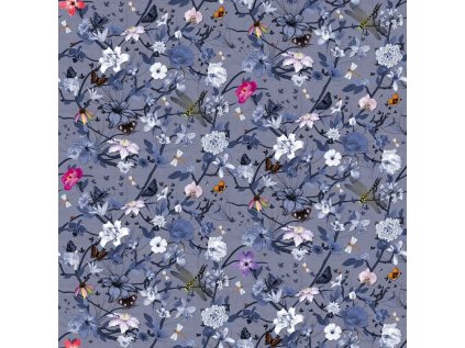 Flotex Vision Floral Botanical - sametový vinyl