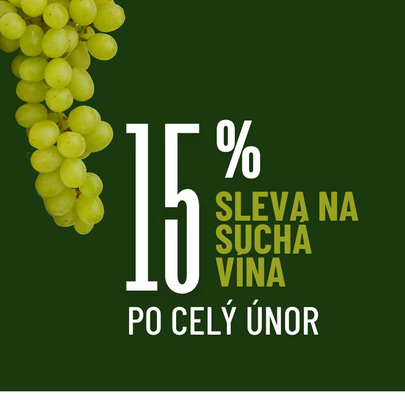 15% sleva na suchá vína