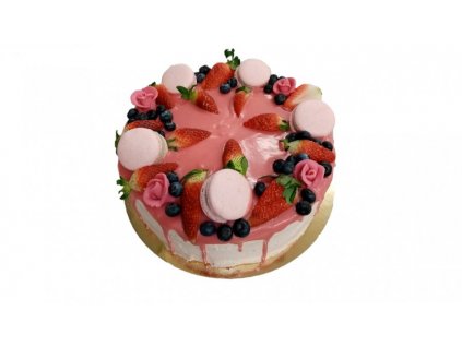 103 RŮŽOVÝ ZDOBENÝ DORT