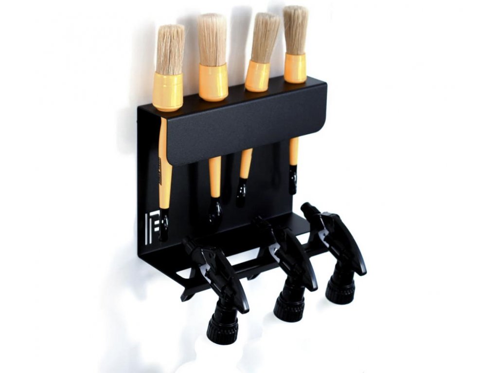 Poka Premium Wall Mount Detail Brush Holder, 4 Brushes