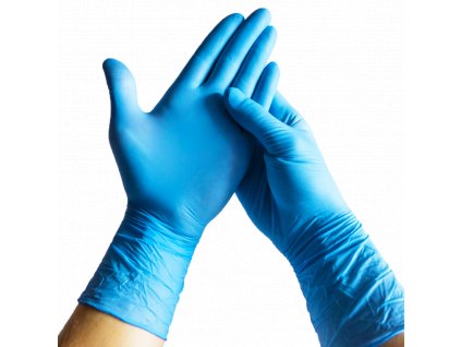 Nitrilové rukavice velikosti L - modré (2 ks)