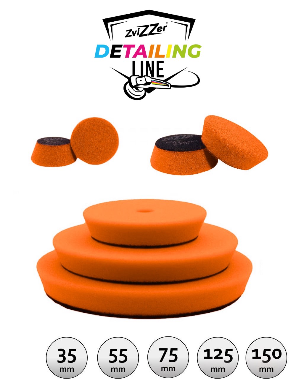 ZviZZer Thermo Pad Medium - oranžové jednokrokové leštící kotouče Na průměr unašeče: 35 mm