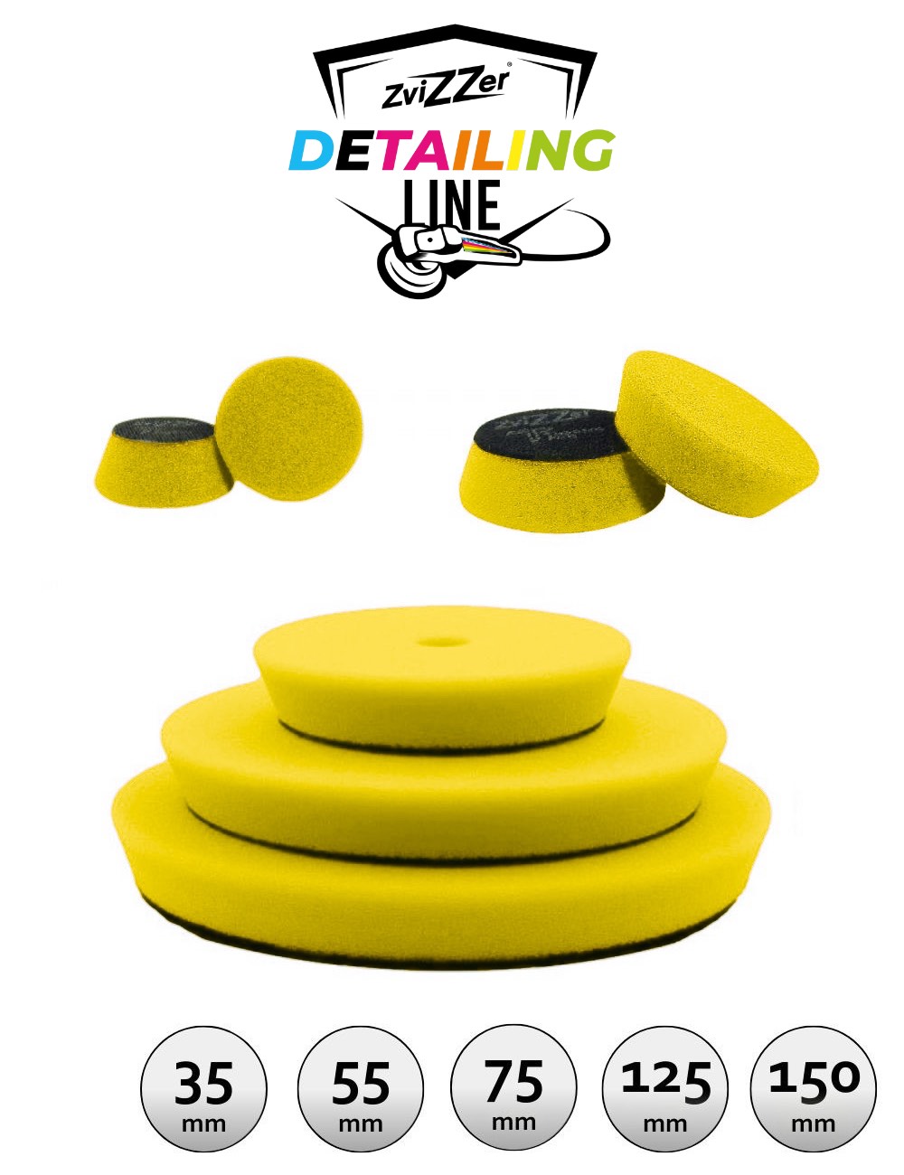 ZviZZer Thermo Pad Soft - žluté finišovací leštící kotouče Na průměr unašeče: 55 mm