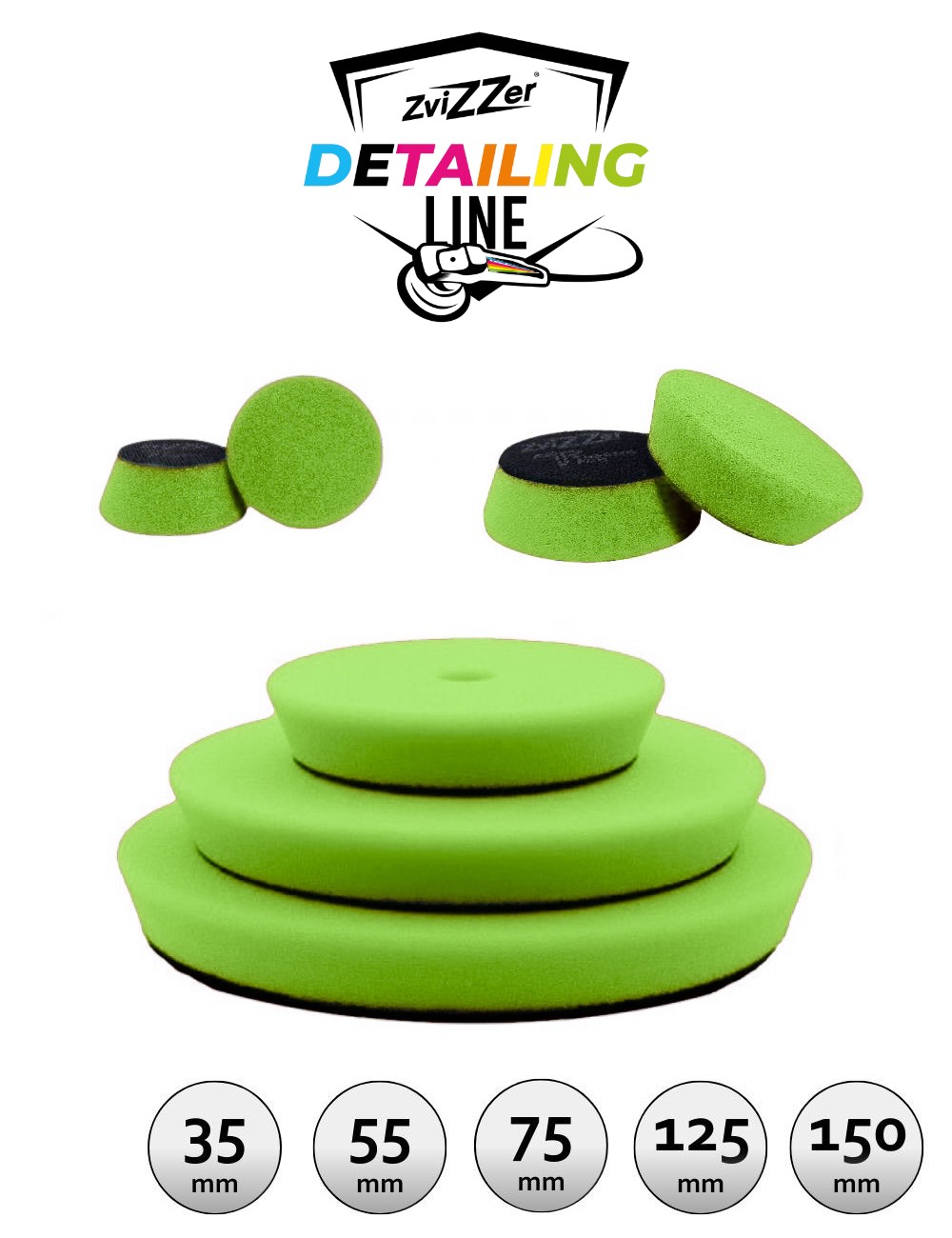 ZviZZer Thermo Pad Ultra Soft - zelené jemné finišovací leštící kotouče Na průměr unašeče: 35 mm