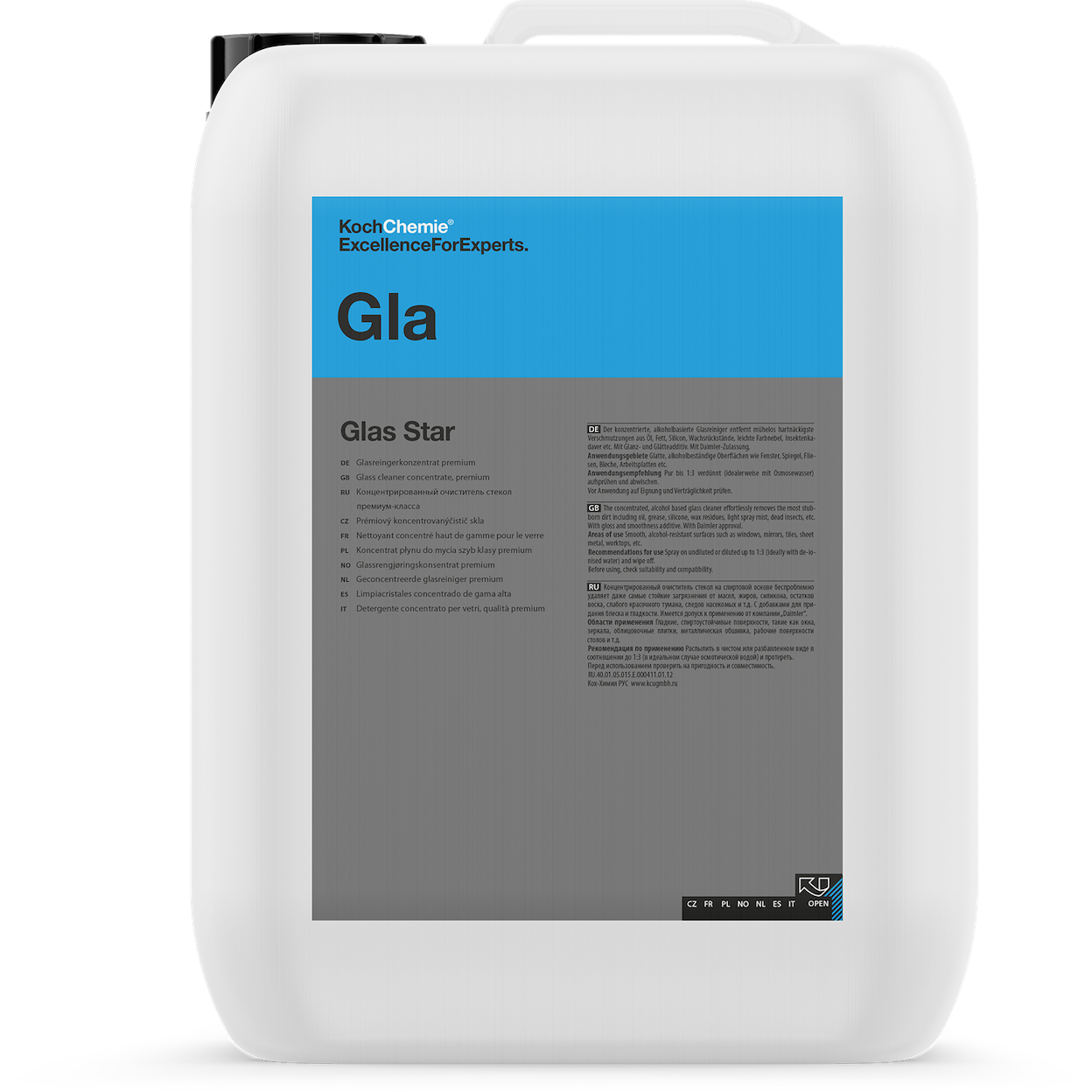 Koch Chemie Glas Star (Gla) - alkoholový čistič oken a skel Objem: 10 000 ml