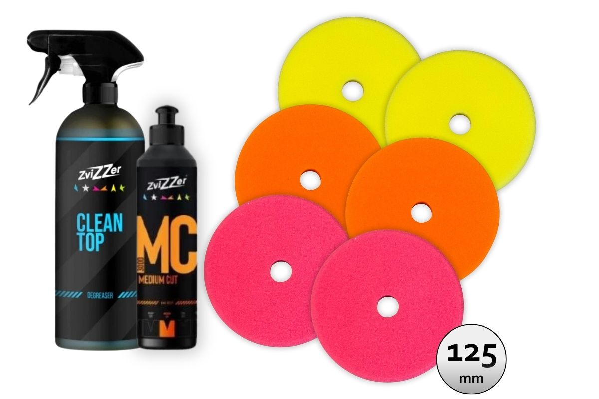 ZviZZer Polish pack 125 mm - sada na leštění včetně odmaštění (8 ks)
