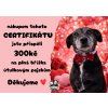 nákupem tohoto CERTIFIKÁTU jste pomohli nakrmit bříška útulkových ušákům