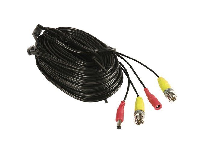 BNC+DC Video kabel 18m