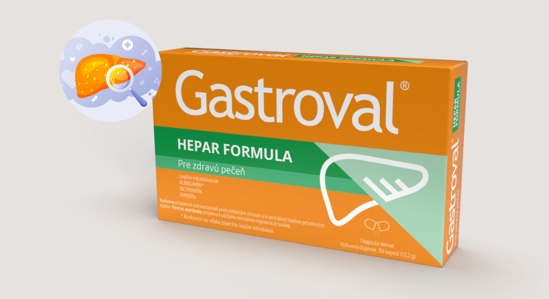 Predstavujeme vám novinku Gastroval HEPAR FORMULA pre detoxikáciu, regeneráciu a ochranu pečene