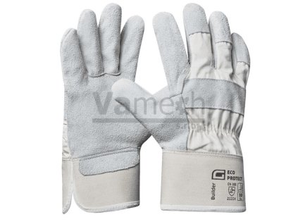 RUKAVICE ZO ŠTIEPKOVEJ HOVÄDZEJ KOŽE Granit, 211500, 5170151