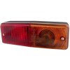 Zadné svetlo, obdĺžnikové, 12/24 V, jantárové/červené, pevná montáž, 200 x 70 mm, Waś, 1400681300