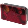 Zadné svetlo, obdĺžnikové, ľavé, 12/24 V, jantárové/červené, pevná montáž, 232 x 142 mm, Waś, 1400680800