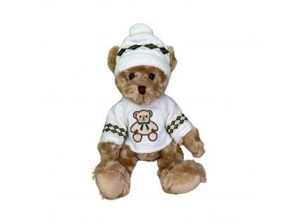 Plyšový medvídek v zimním svetru - výběr ze 2 variant