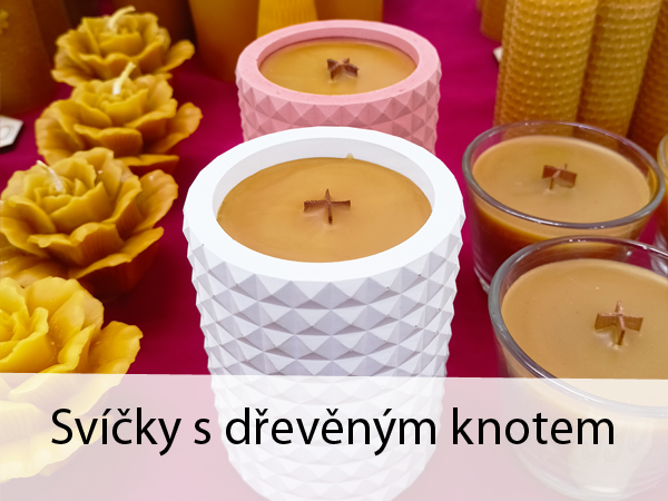 SVÍČKY S DŘEVĚNÝM KNOTEM