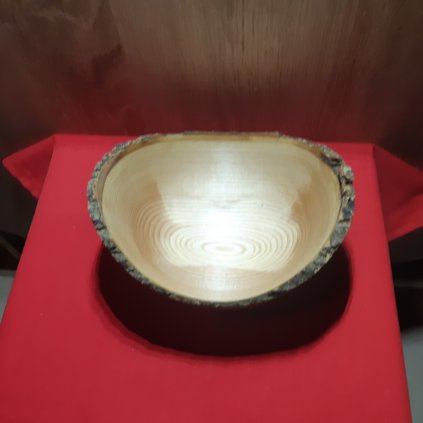 Ušatá miska s kůrou - jasan 19cm