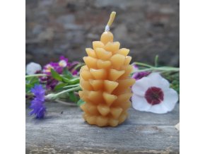 svíčka ze včelího vosku šiška