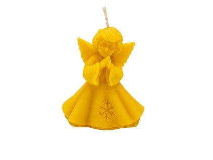 svicka ze vceliho vosku motiv andelicek s vlockami