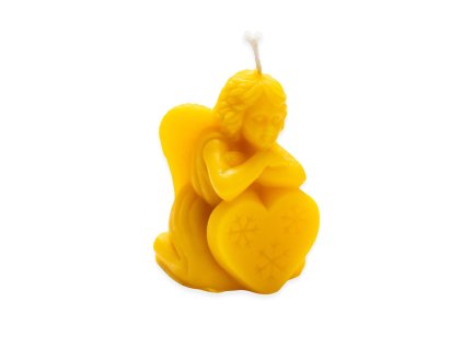 Svicka ze vceliho vosku andelicek se srdickem