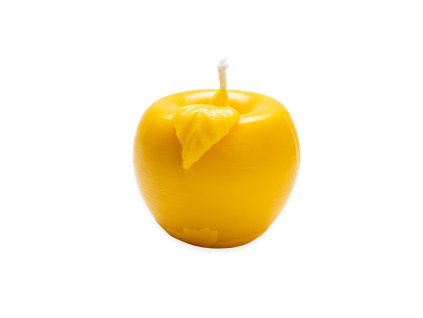 Svíčka ze včelího vosku jablko s lístkem