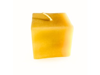 Svíčka ze včelího vosku kostka