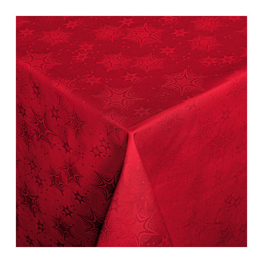 Ubrus Veba GARBO Velké vánoční hvězdy červená (Velikost 40x140 cm)