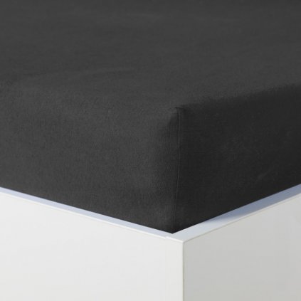 Napínací prostěradlo MAKO JERSEY s elastanem černá (Velikost 90-100x200-220 cm)