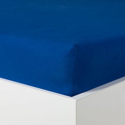 Napínací prostěradlo MAKO JERSEY s elastanem královská modrá (Velikost 180-200x200-220 cm)