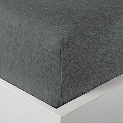 Napínací prostěradlo MELÍR JERSEY antracitová (Velikost 180-200x200-220 cm)