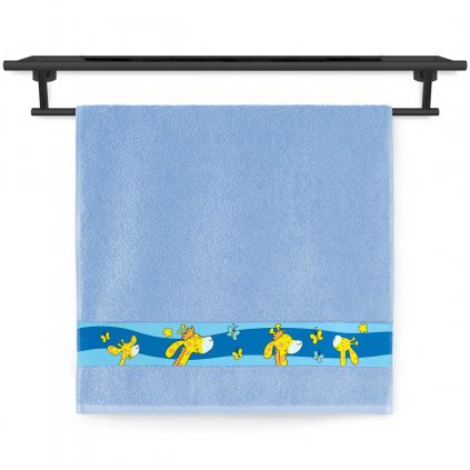 Dětský ručník Veba NORA Žirafy tisk světlá modrá
