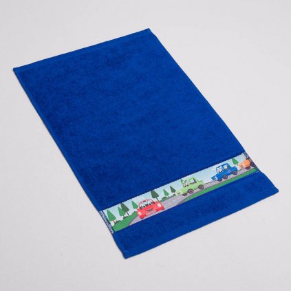 Dětský ručník Veba RUJANA Auta tisk tmavě modrá (Velikost 30x50 cm)