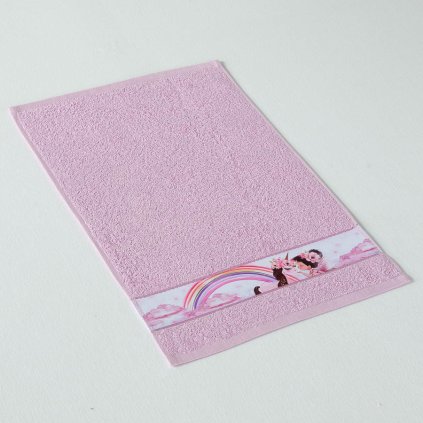 Dětský ručník Veba RUJANA Dívka s jednorožcem tisk šeříková (Velikost 30x50 cm)