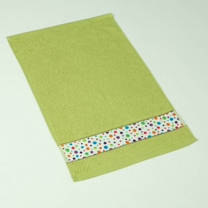 Dětský ručník Veba RUJANA Puntíky tisk zelená (Velikost 30x50 cm)